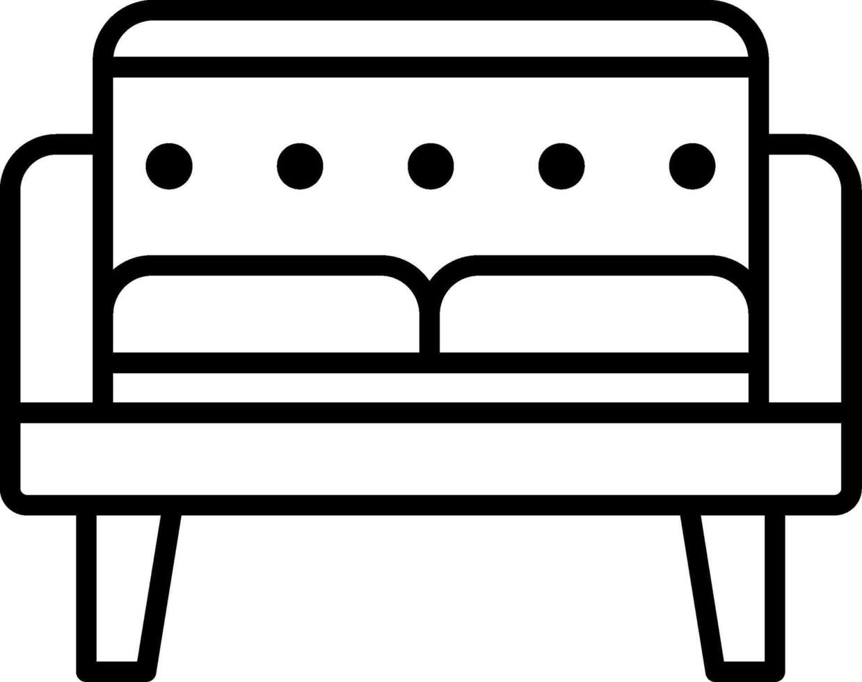 Sofa Line Icon vector