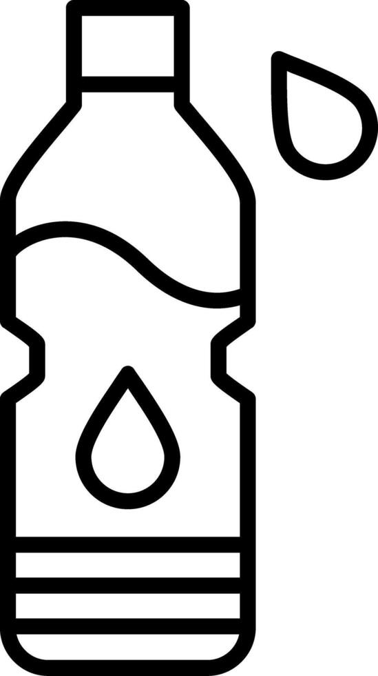 Water Bottle Line Icon vector