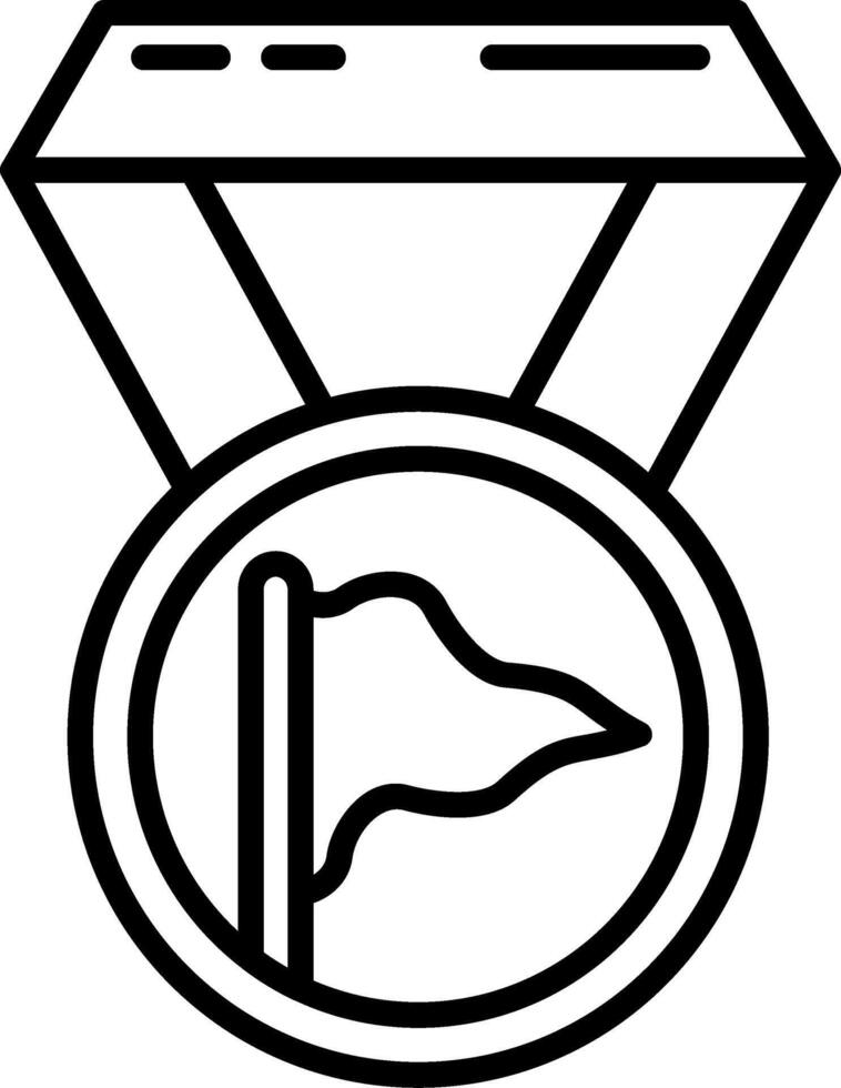 Medal Line Icon vector
