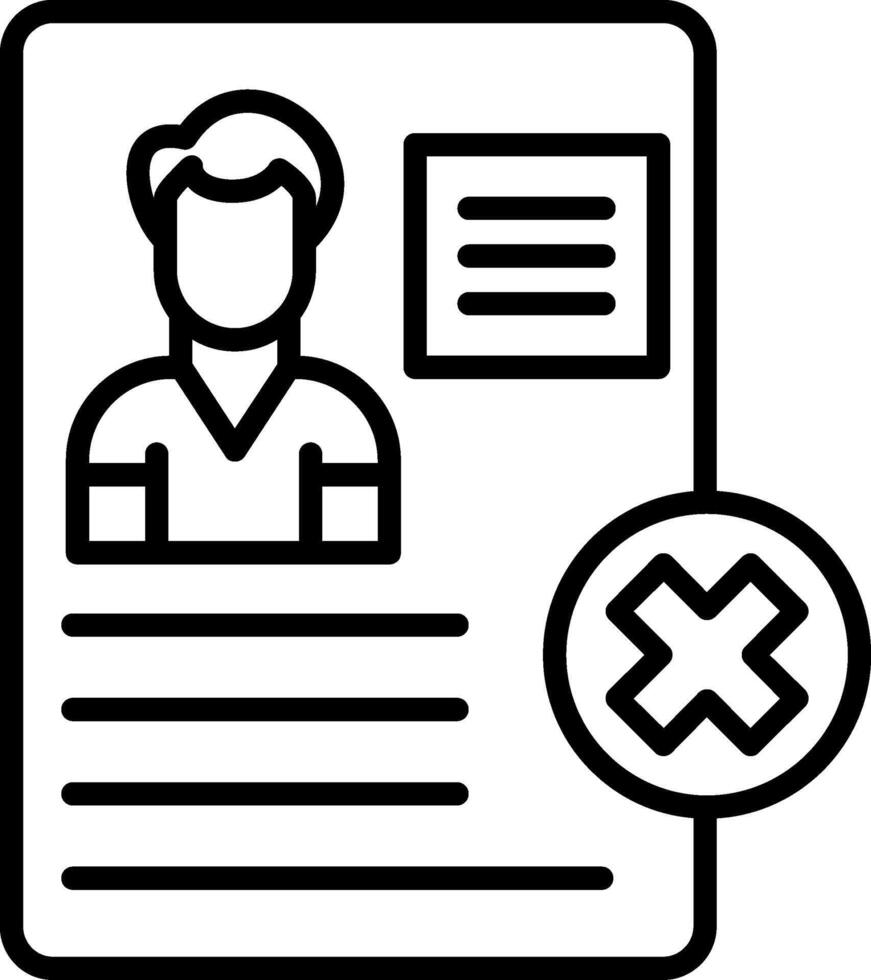 Denied Line Icon vector