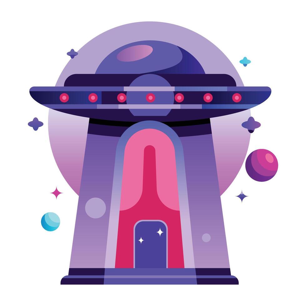 A flat icon of alien portal vector
