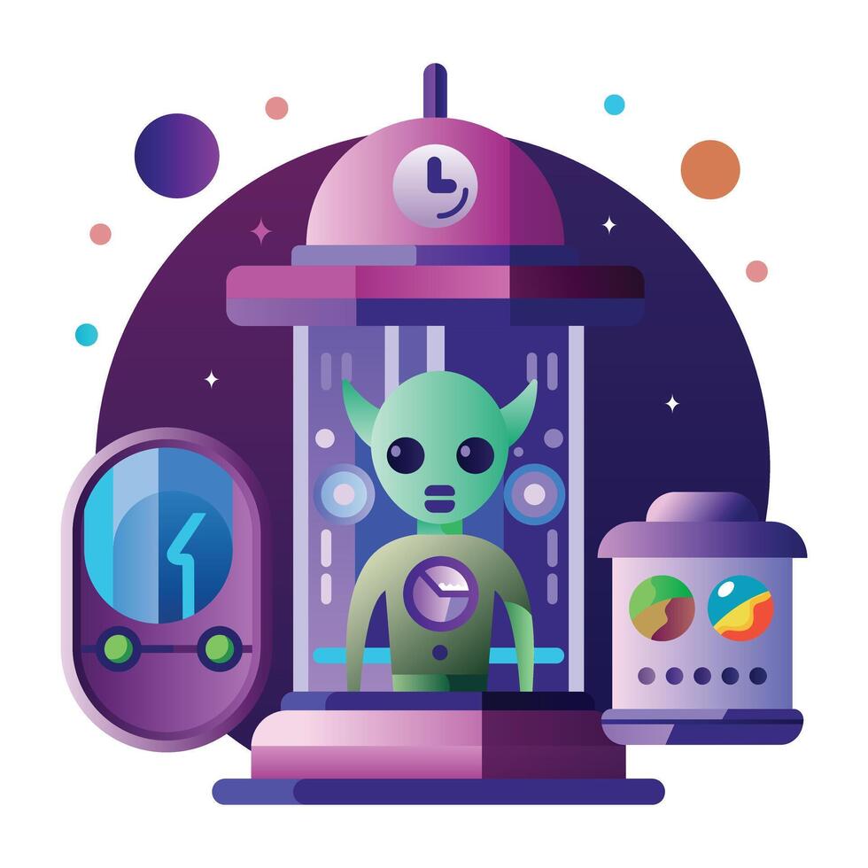 Stasis pod icon in flat style vector