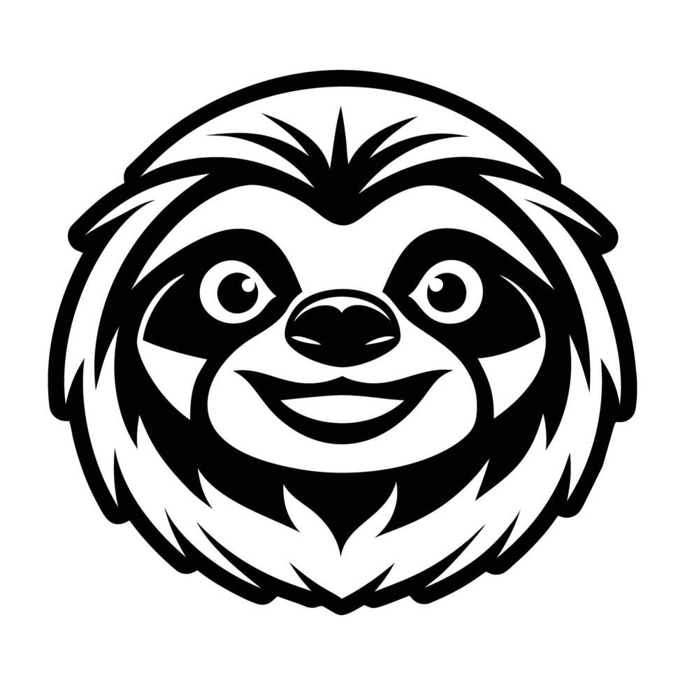 Sloth face logo vector