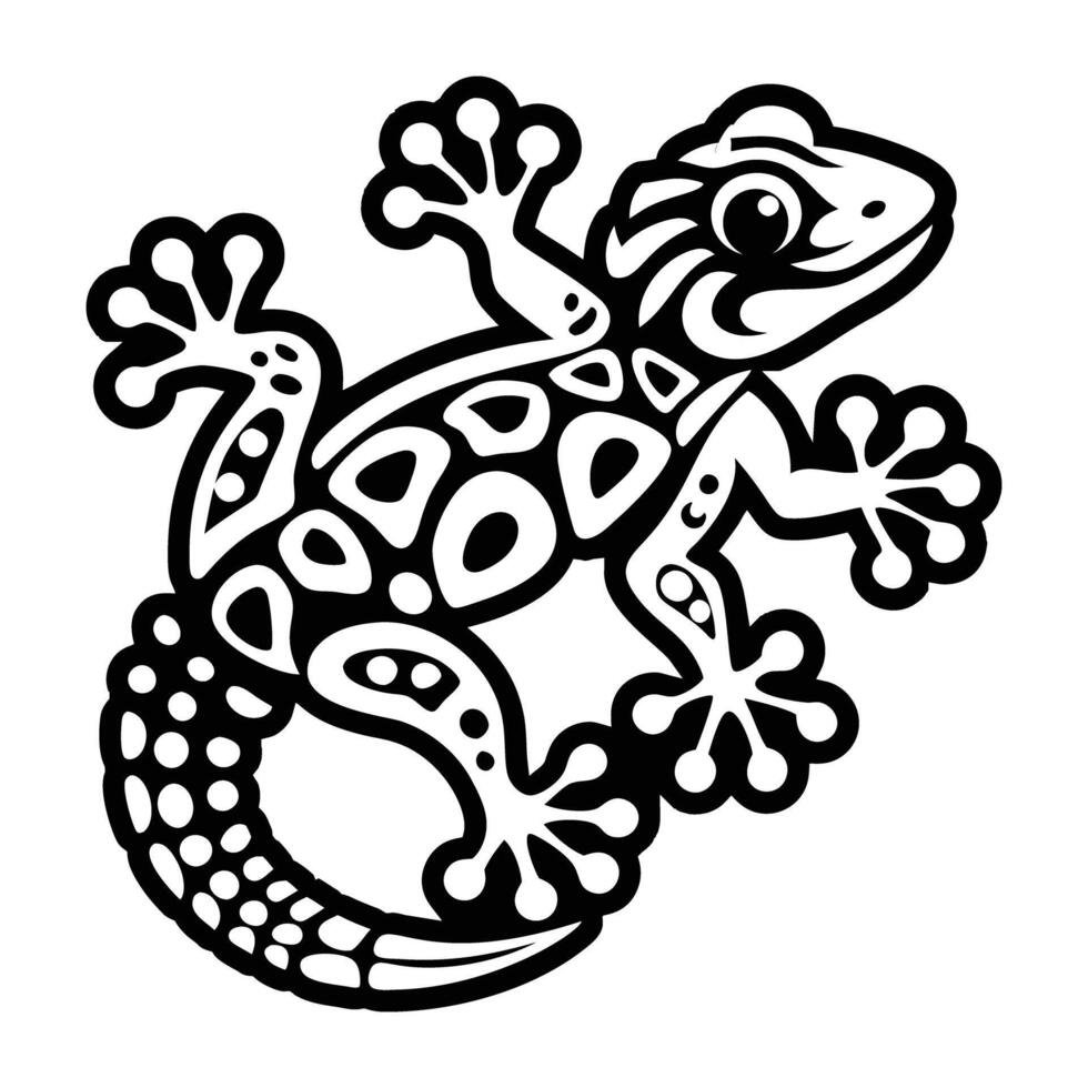 Gecko coloring pages free printable coloring pages for kids vector
