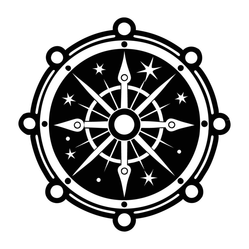 A filled style icon of arcane symbol vector