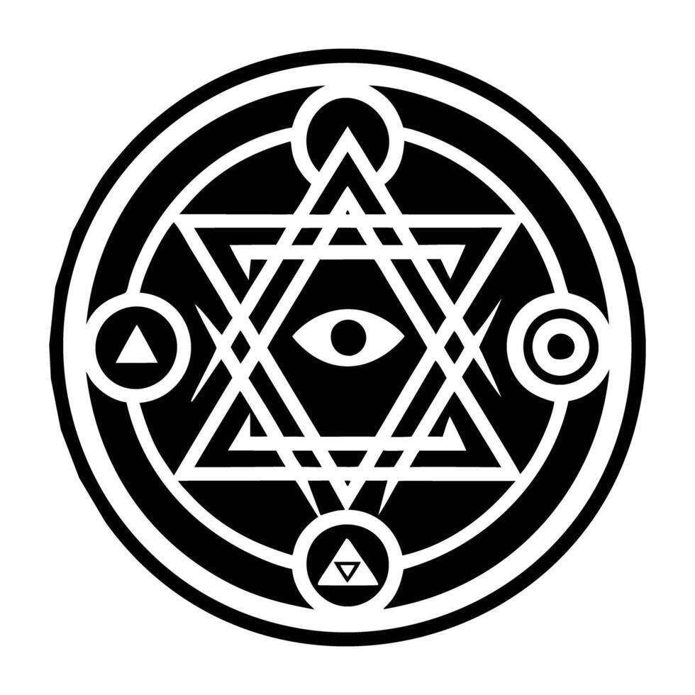 A filled style icon of alchemical symbol vector