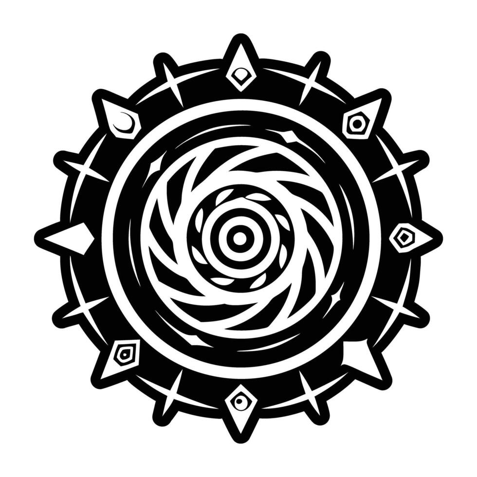 A filled style icon of arcane symbol vector