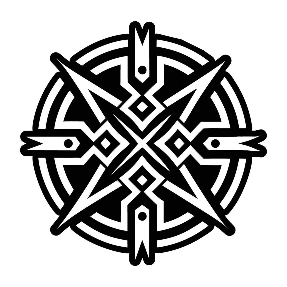 A filled style icon of arcane symbol vector