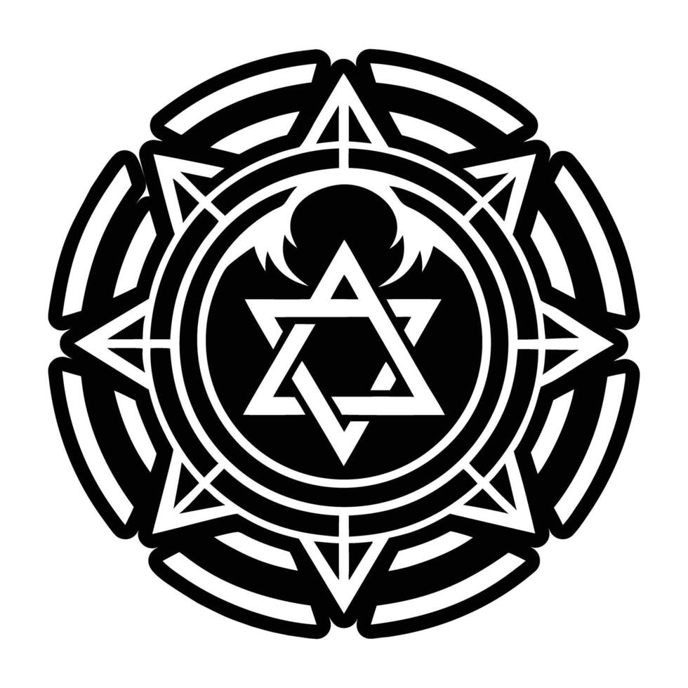 A filled style icon of arcane symbol vector