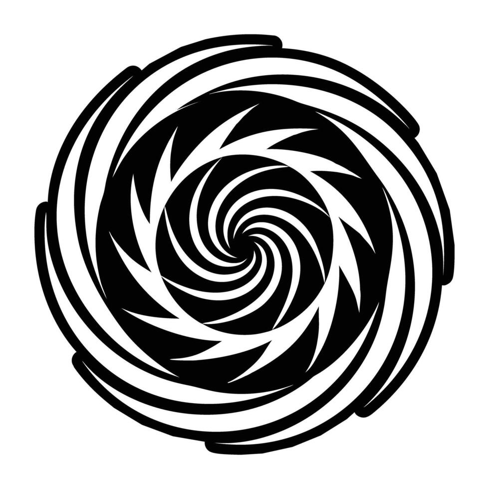 A glyph style icon of the swirl symbol vector