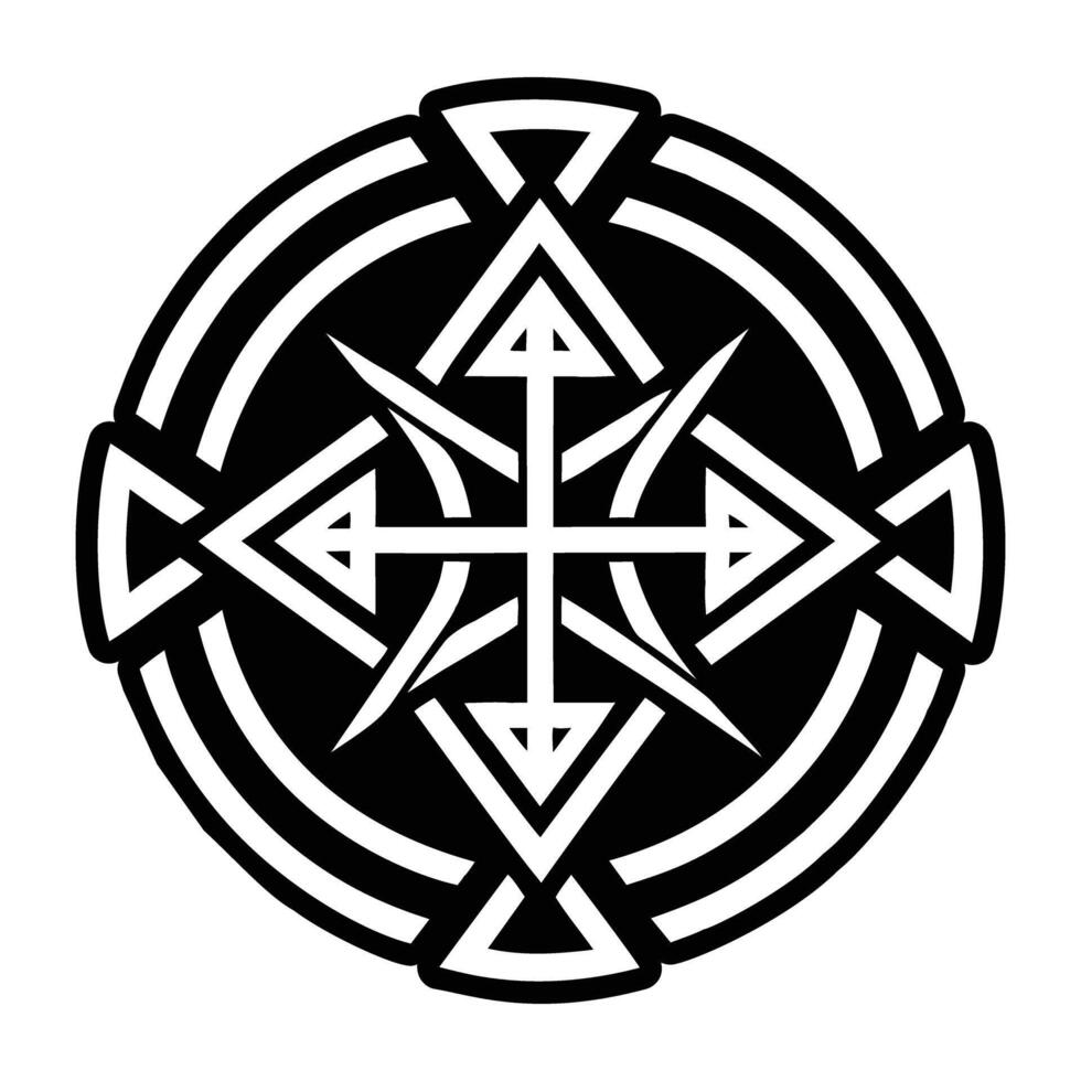 A filled style icon of arcane symbol vector