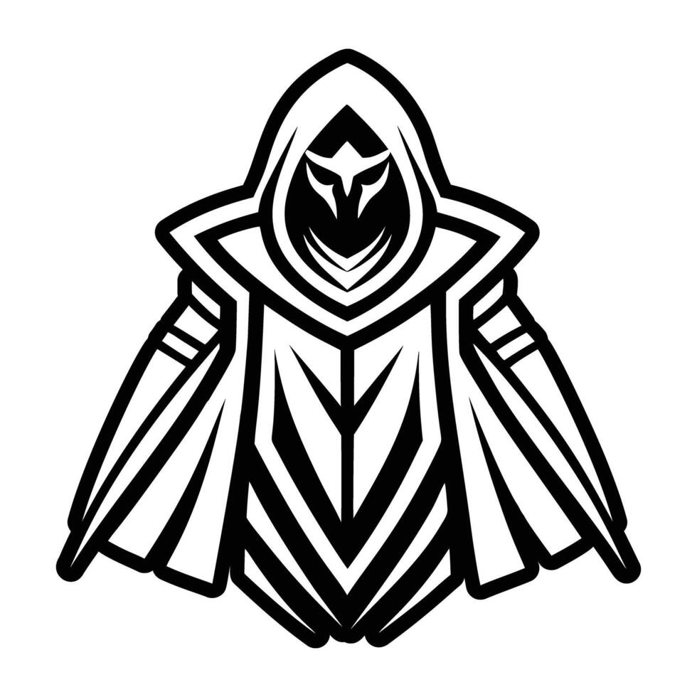 A glyph style icon of cloak vector