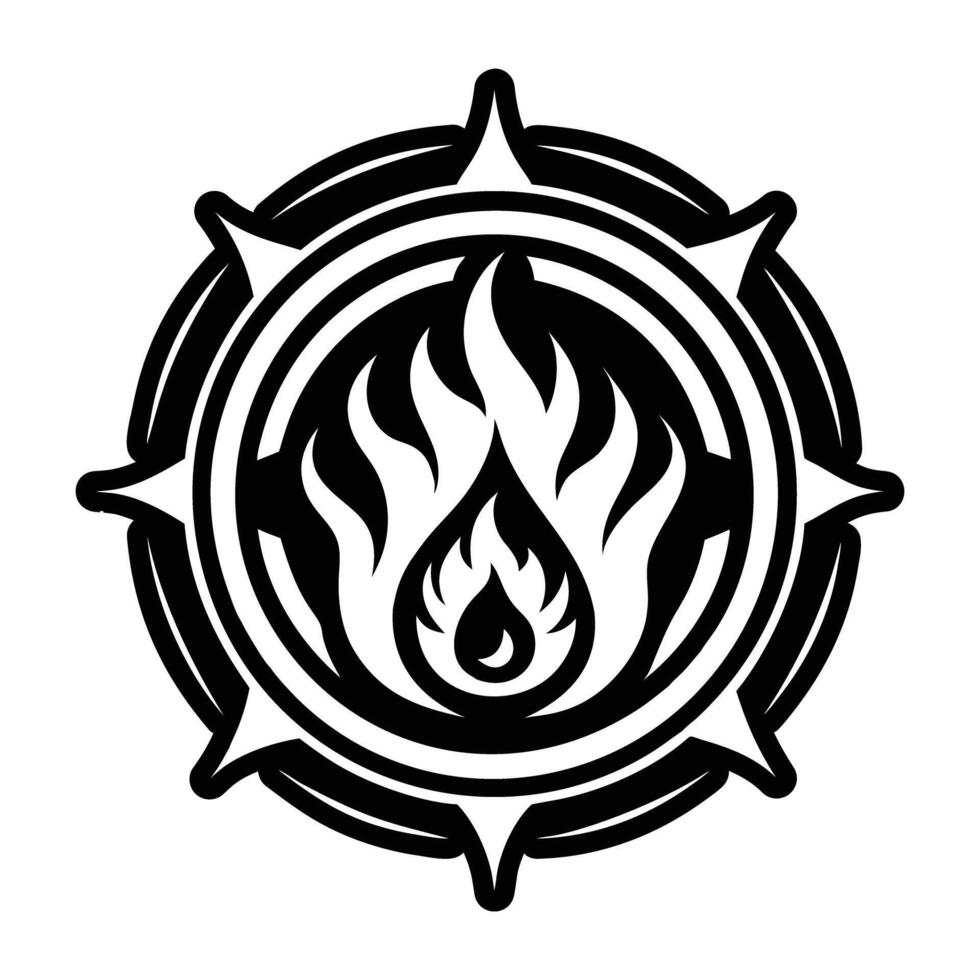 A glyph style icon of fire symbol vector