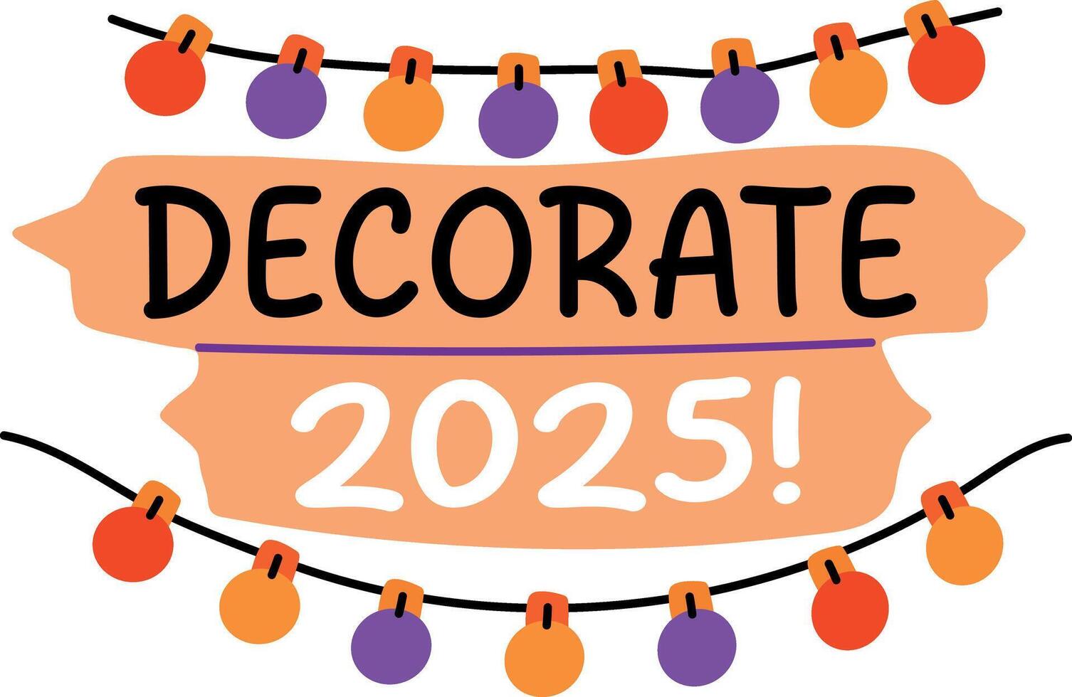New year doctor with 2025 typography sticker in flat style vector