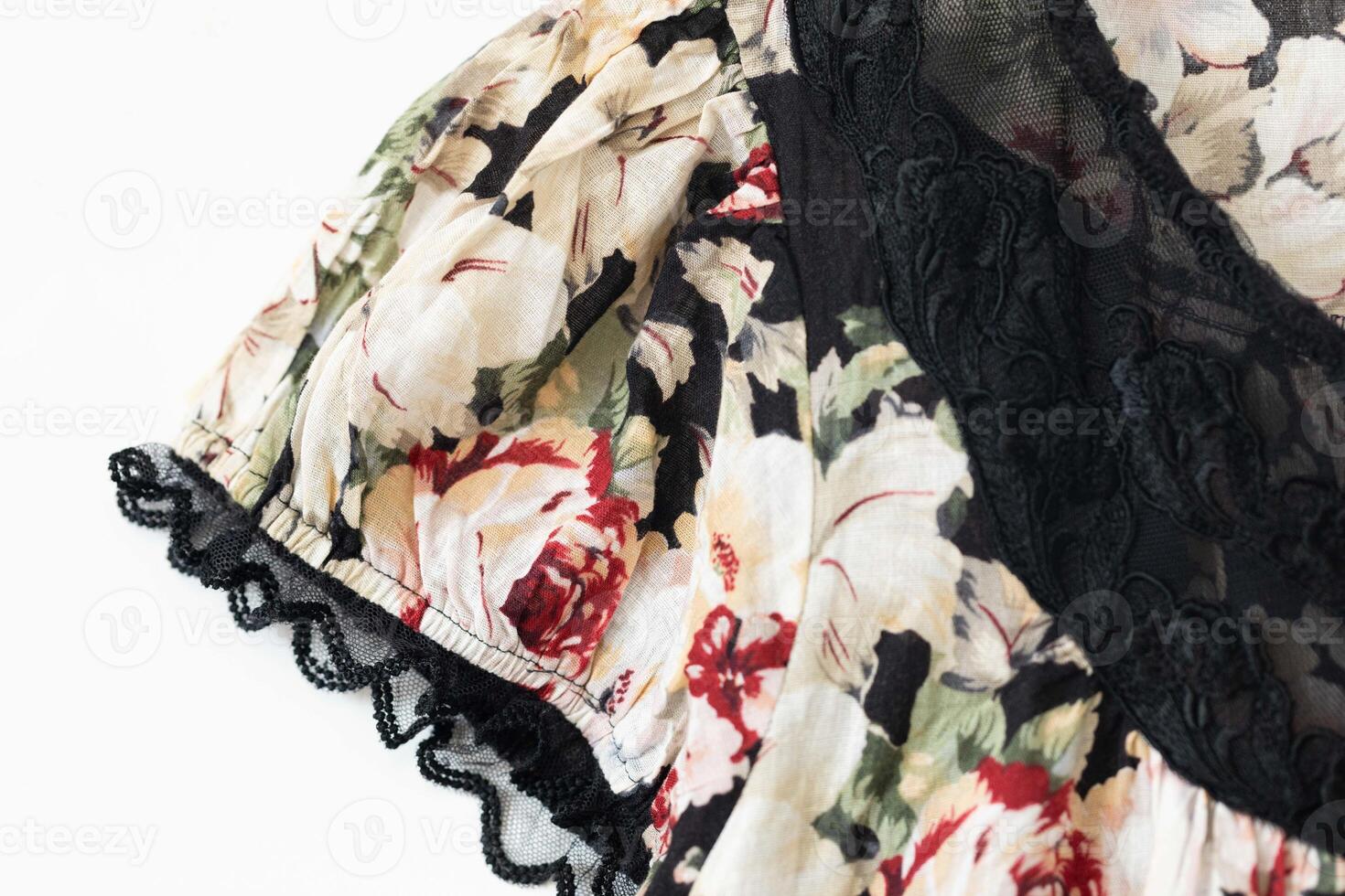 Print of floral on fabric photo