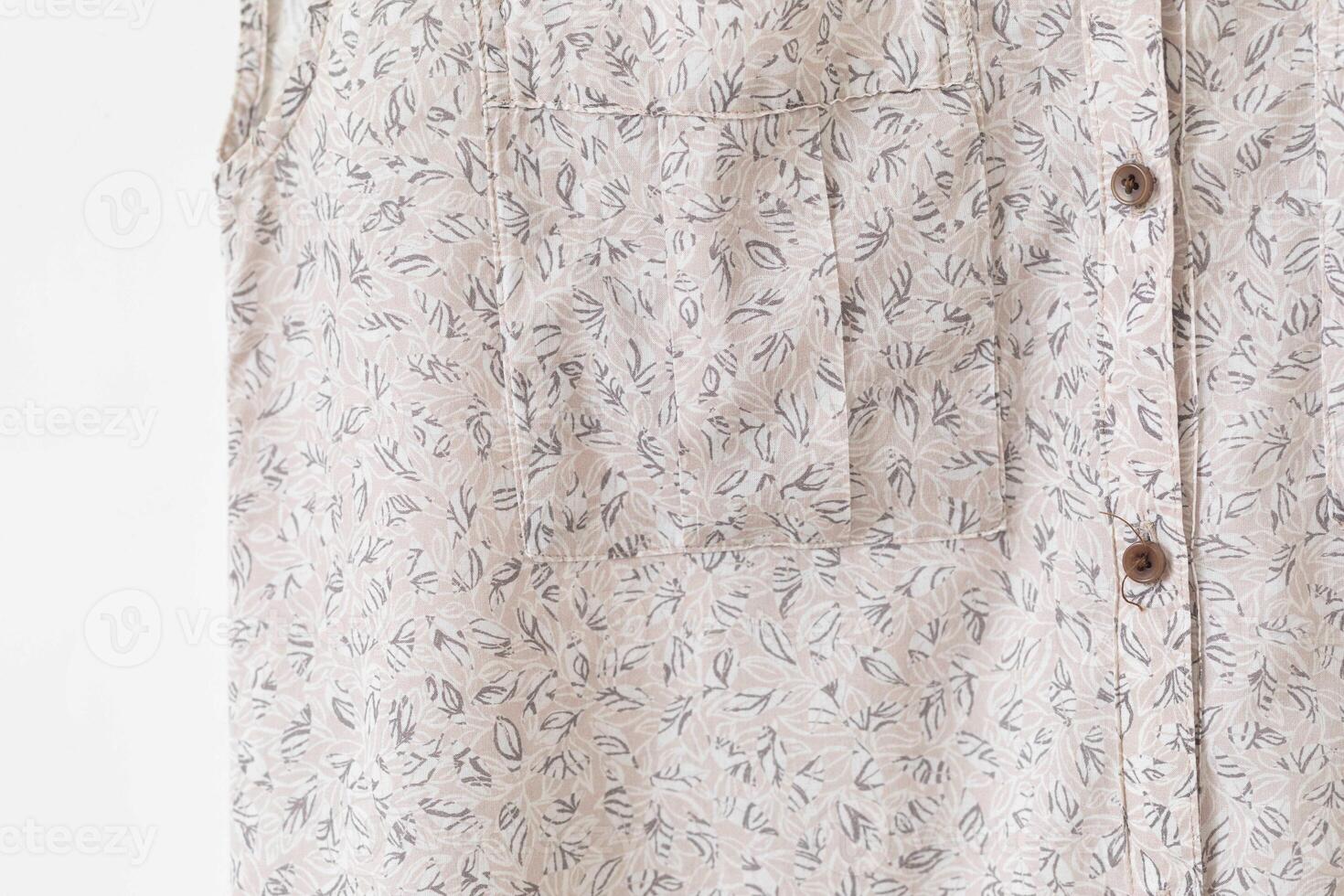 Print of floral on fabric. photo