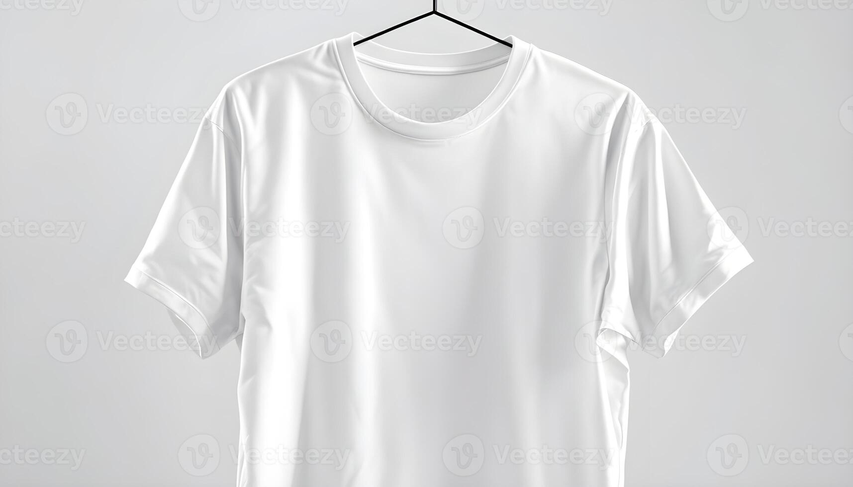 White t - shirt hanging on a hanger photo