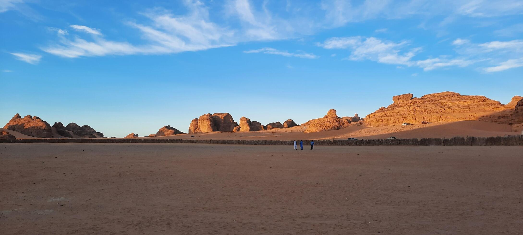 Al Ula, Saudi Arabia, 29 Nov 2024 - A beautiful view of the Elephant Rock site in Al-Ula, Madain Saleh. Tourists are also there to see the elephant rock. photo