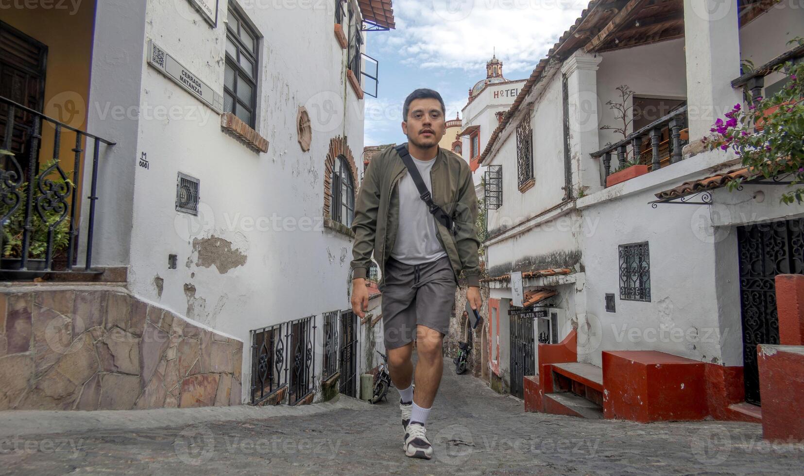 Exploring the cobbled streets of Taxco de Alarcon in Guerrero during an afternoon stroll photo