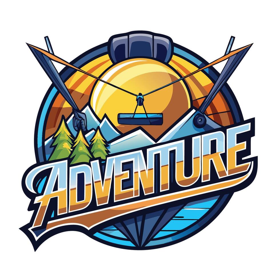 The logo for adventure vector