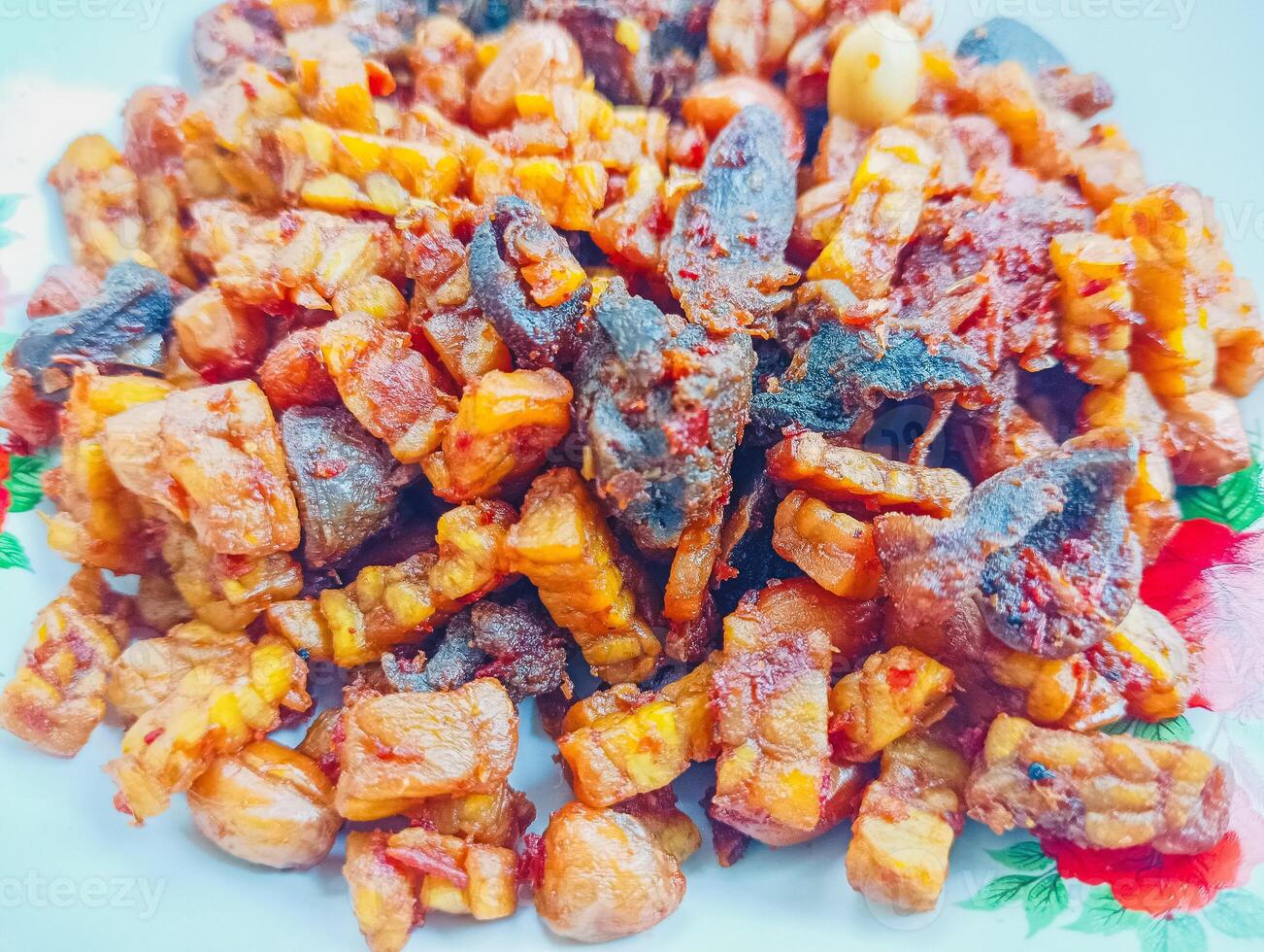 Tempeh and Chicken Stir fry Indonesian Cuisine photo