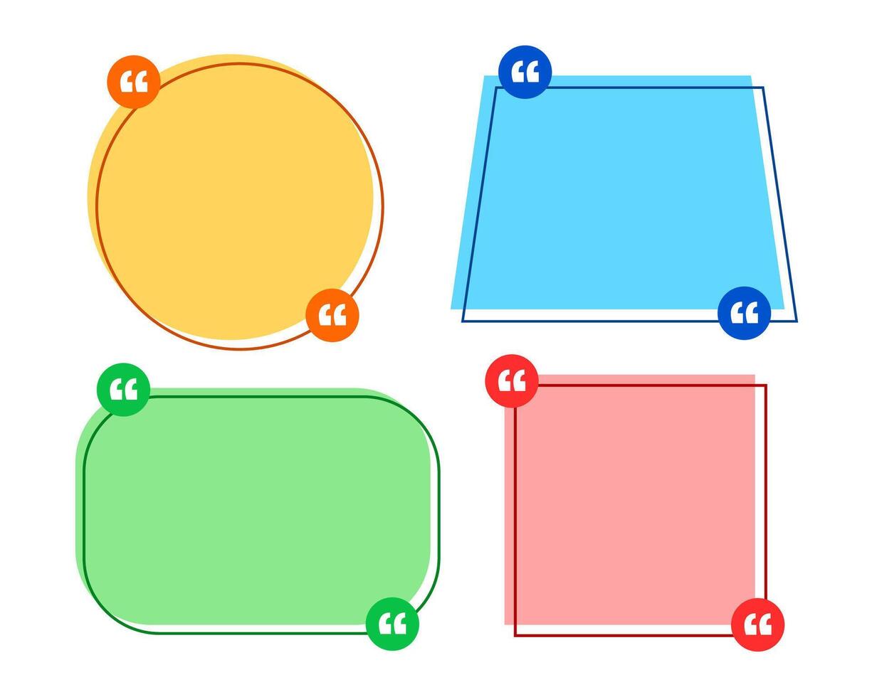 Quote box frame speech bubble vector