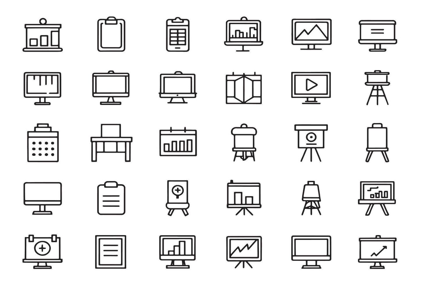 Whiteboard Icon for Efficient Group Discussions vector