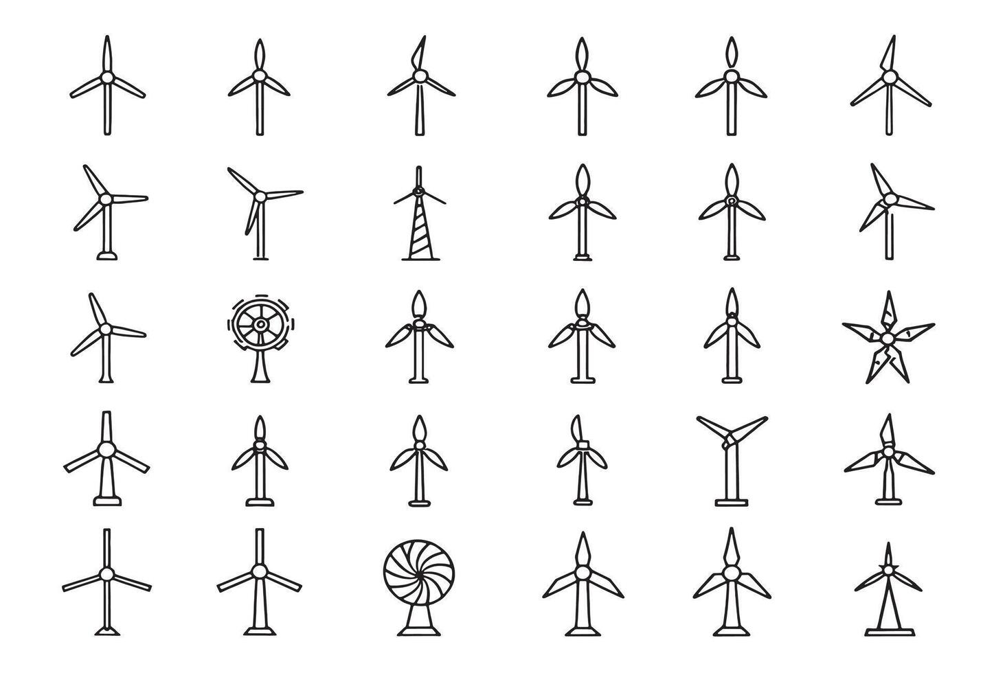 Wind Turbine Icon Harnessing Natural Power vector