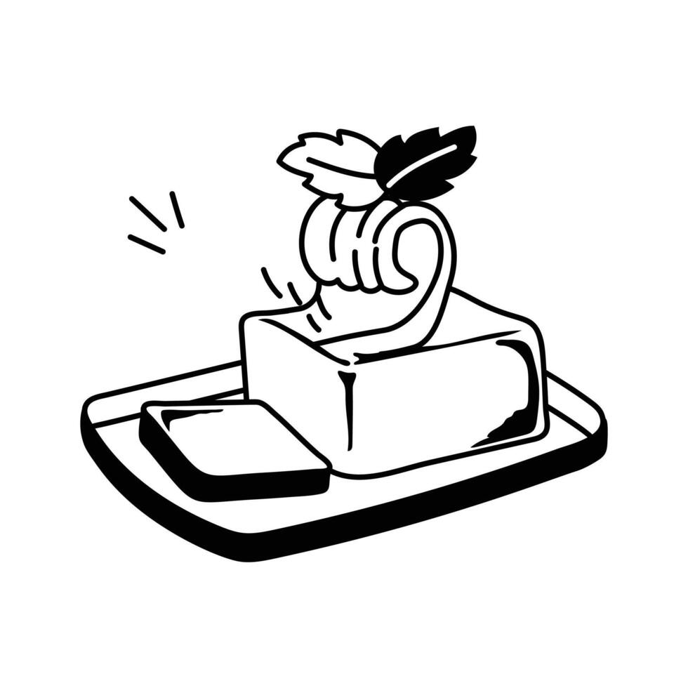 Creamy and smooth butter, a perfect spread for bread vector