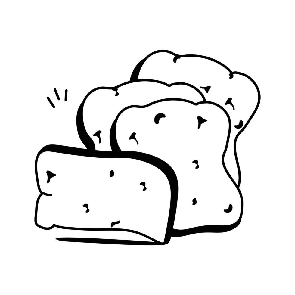 Crisp, toasted bread slices ideal for dipping in tea vector