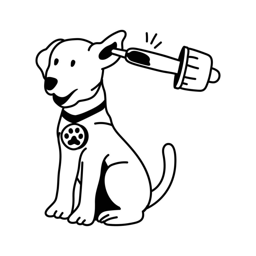 Ear cleaning tools for maintaining pet ear hygiene and health vector