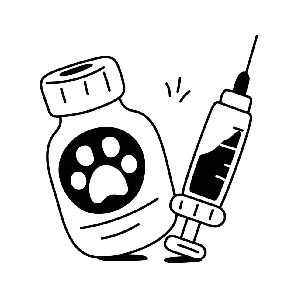 Vaccination to prevent common pet diseases and improve immunity vector