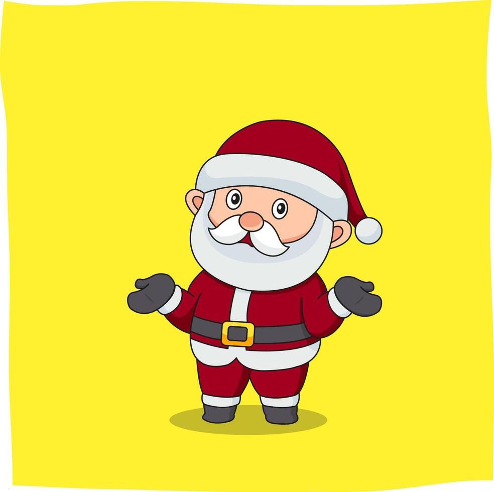 santa christmas decoration with what expression, suitable for background vector