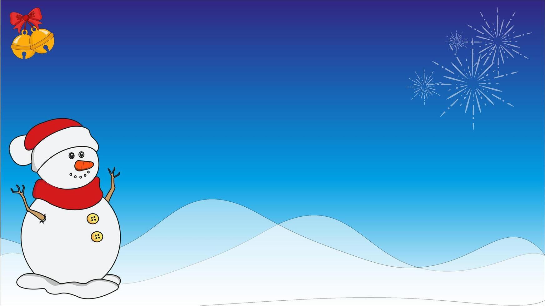 christmas theme background with copy space area, with snowman decoration, suitable for christmas content and greetings vector