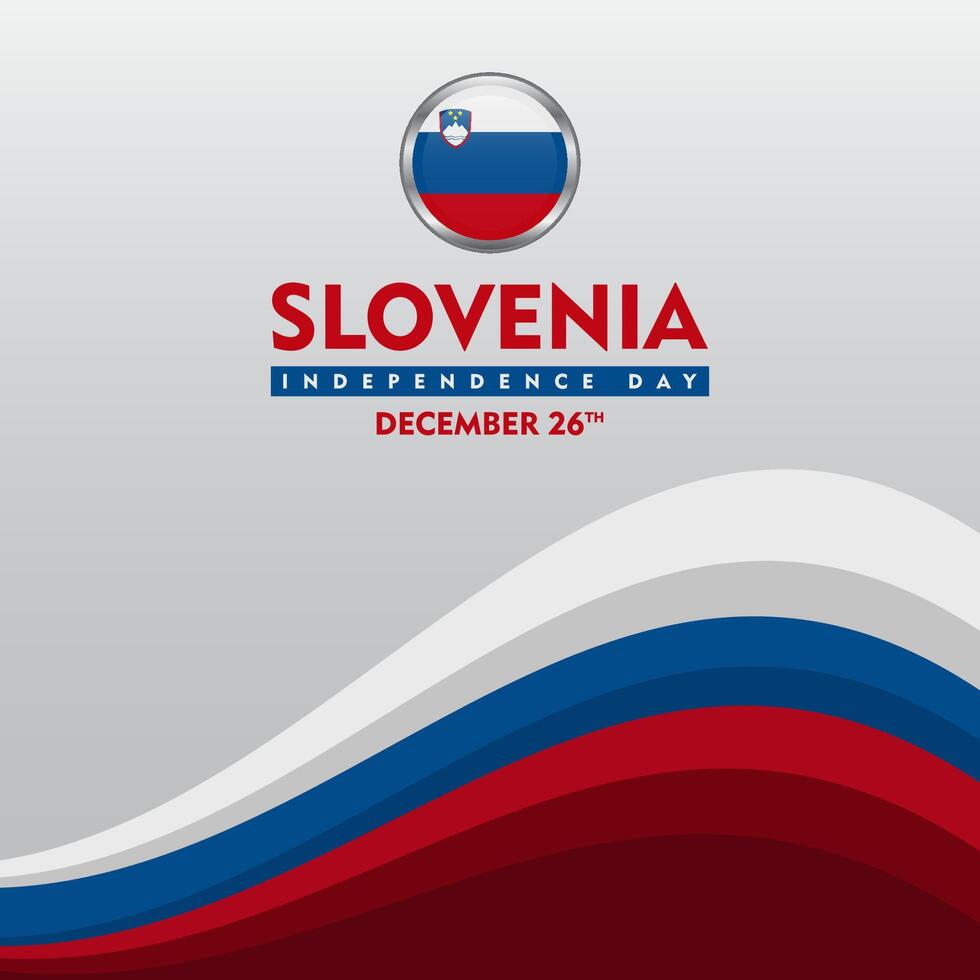 slovenia independence day background with waves and flag vector