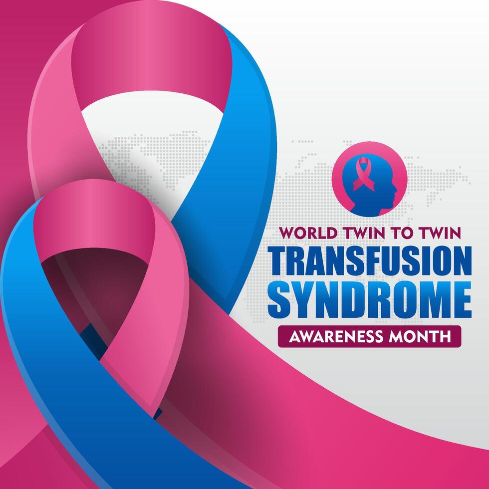 world twin to twin transfusion syndrome awareness month for cards and posters design vector