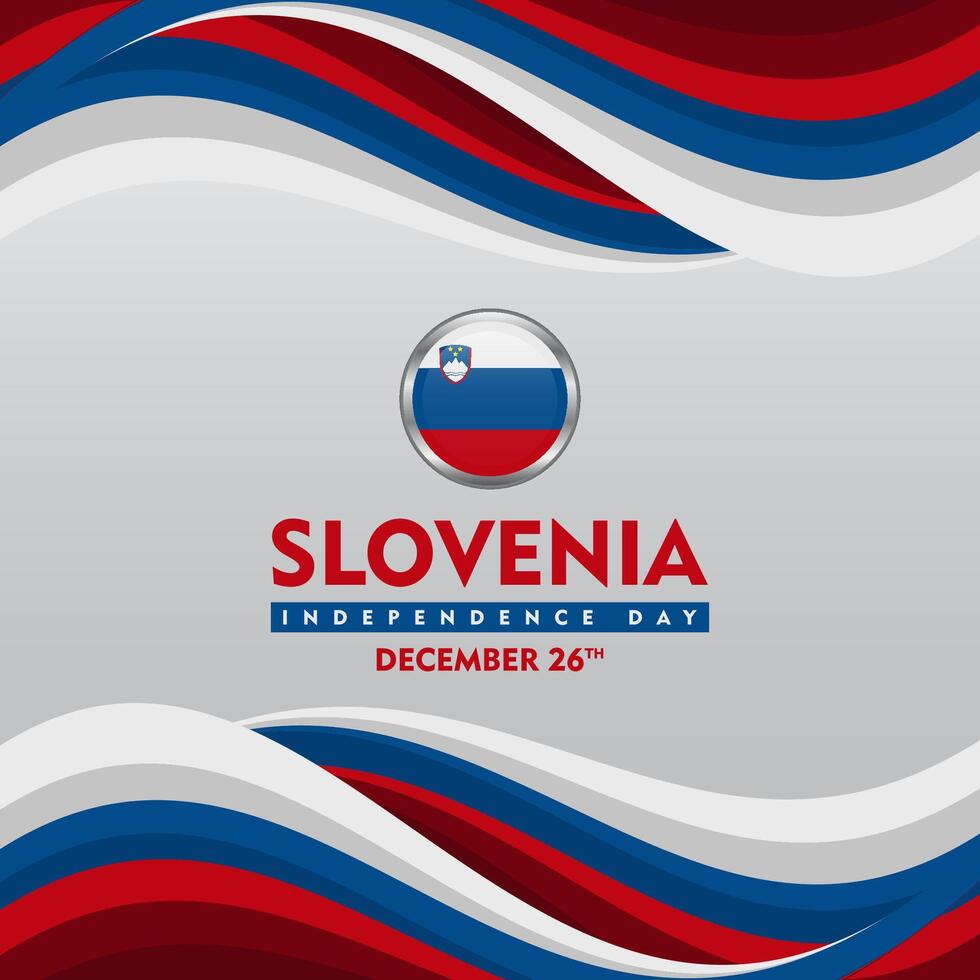 slovenia independence day background for greeting card or poster element vector