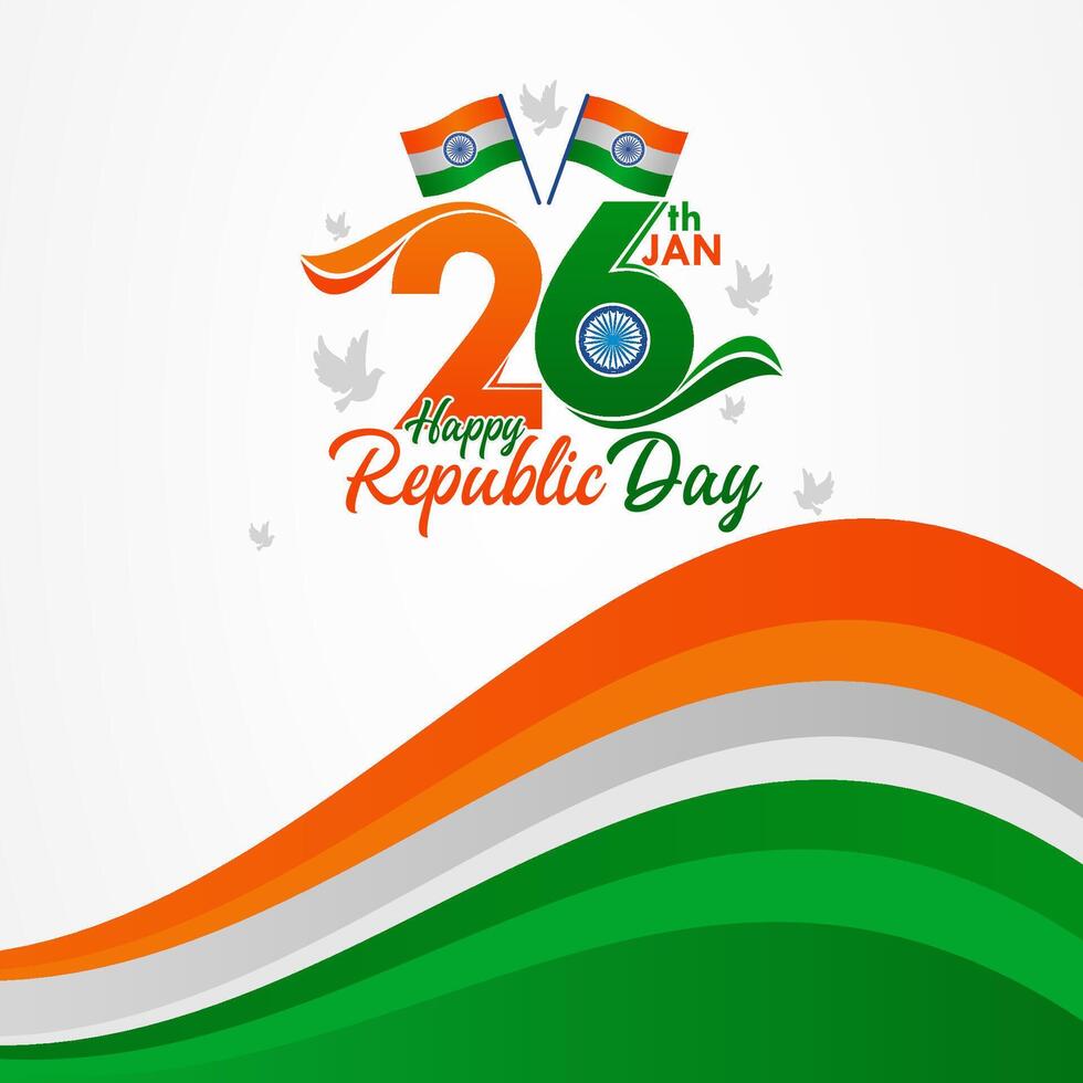 Happy Indian Republic Day. January 26 for banner background vector