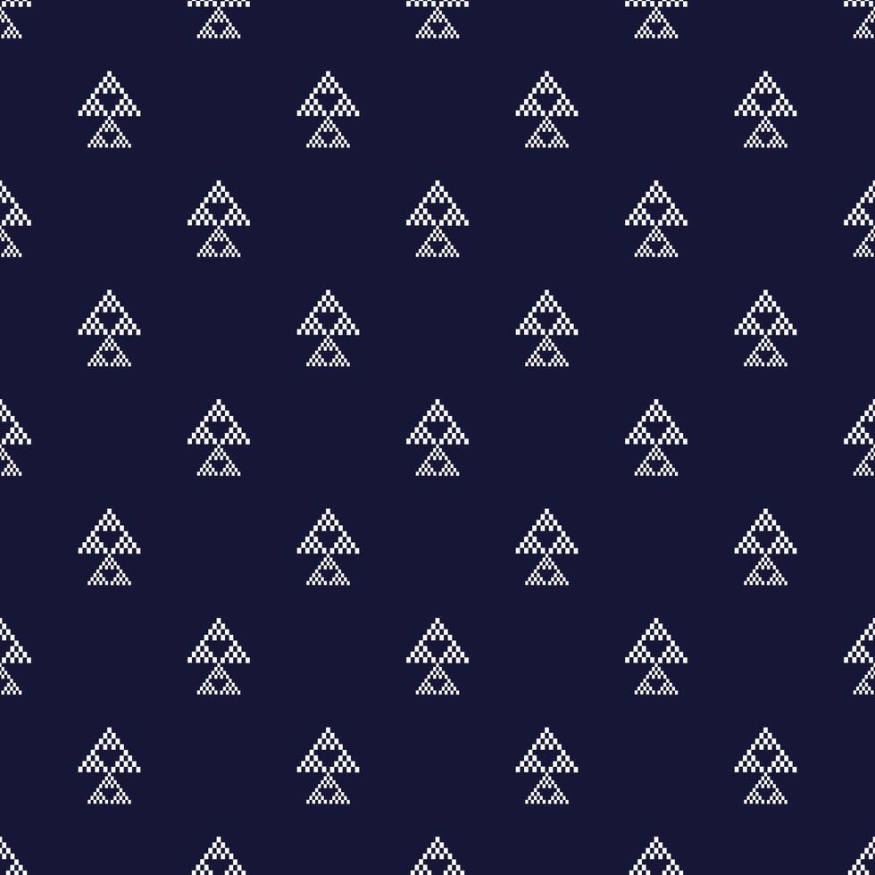 a blue and white pattern with triangles on it vector