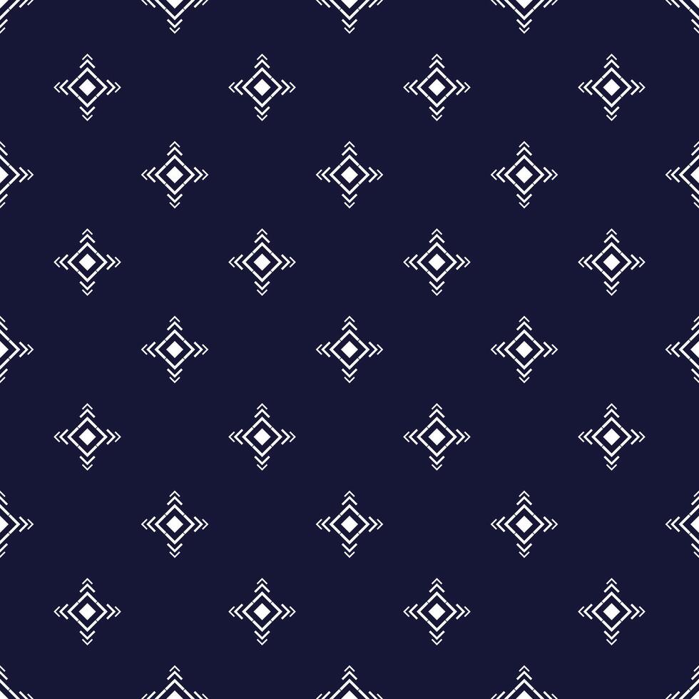 Geometric a navy and white pattern with squares vector