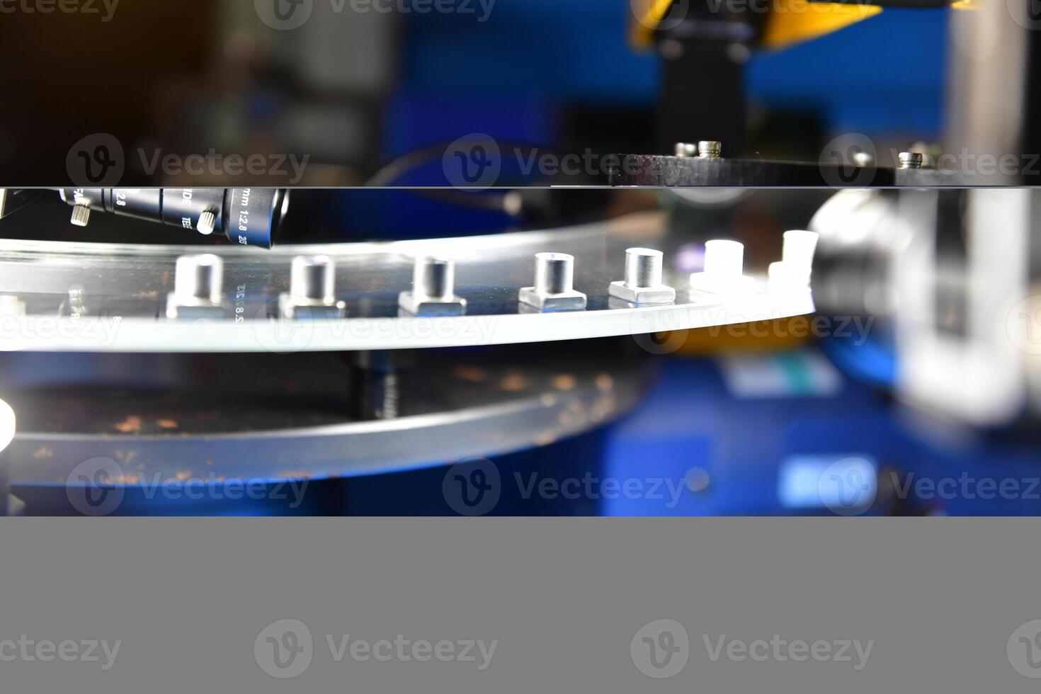 High-quality control in manufacturing optical sorting machine for fasteners nuts in product line photo