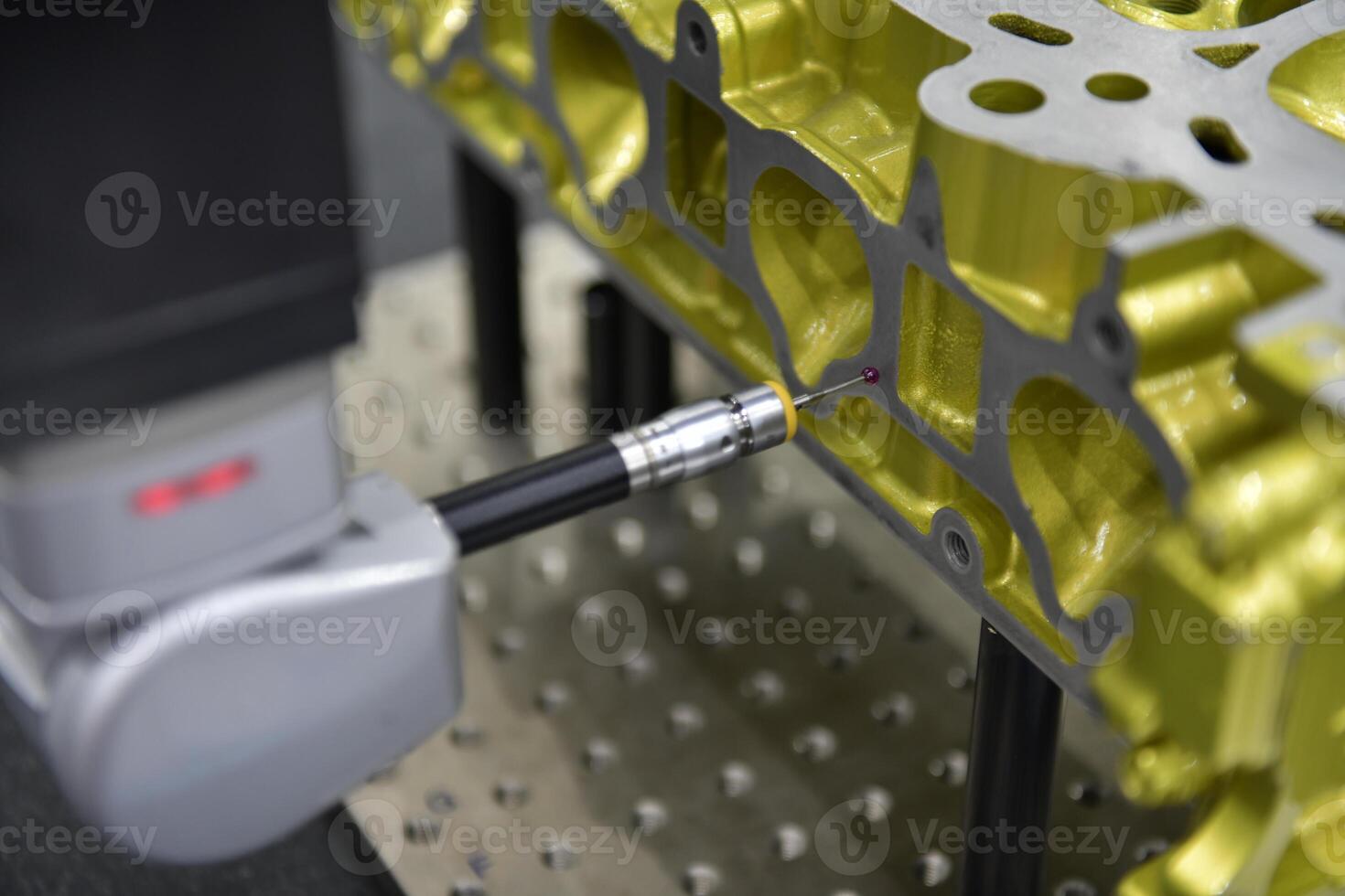 Automatic coordinate measurement machine CMM for inspection high precision part during working photo