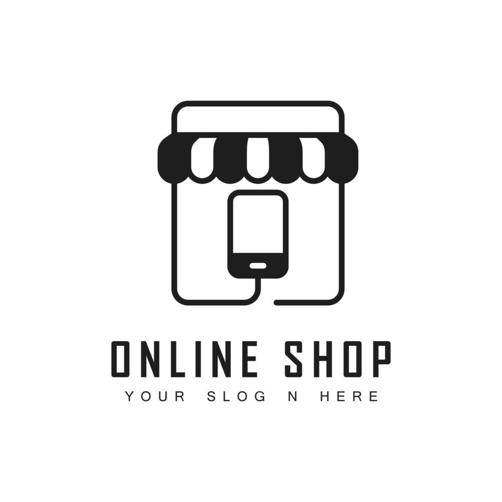 Online Shop logo designs template vector