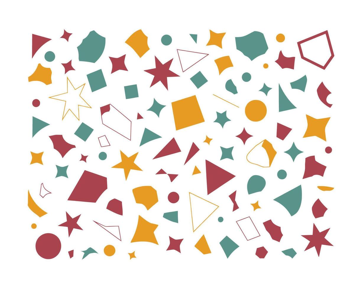 Modern Confetti Silhouette Collection vector