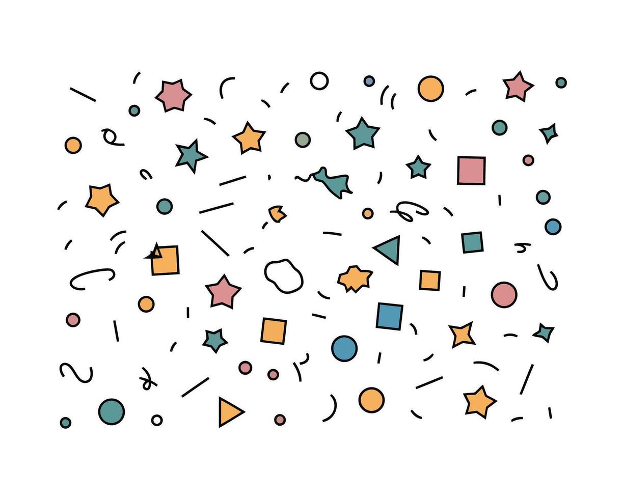 Celebratory Confetti Silhouette Collection vector