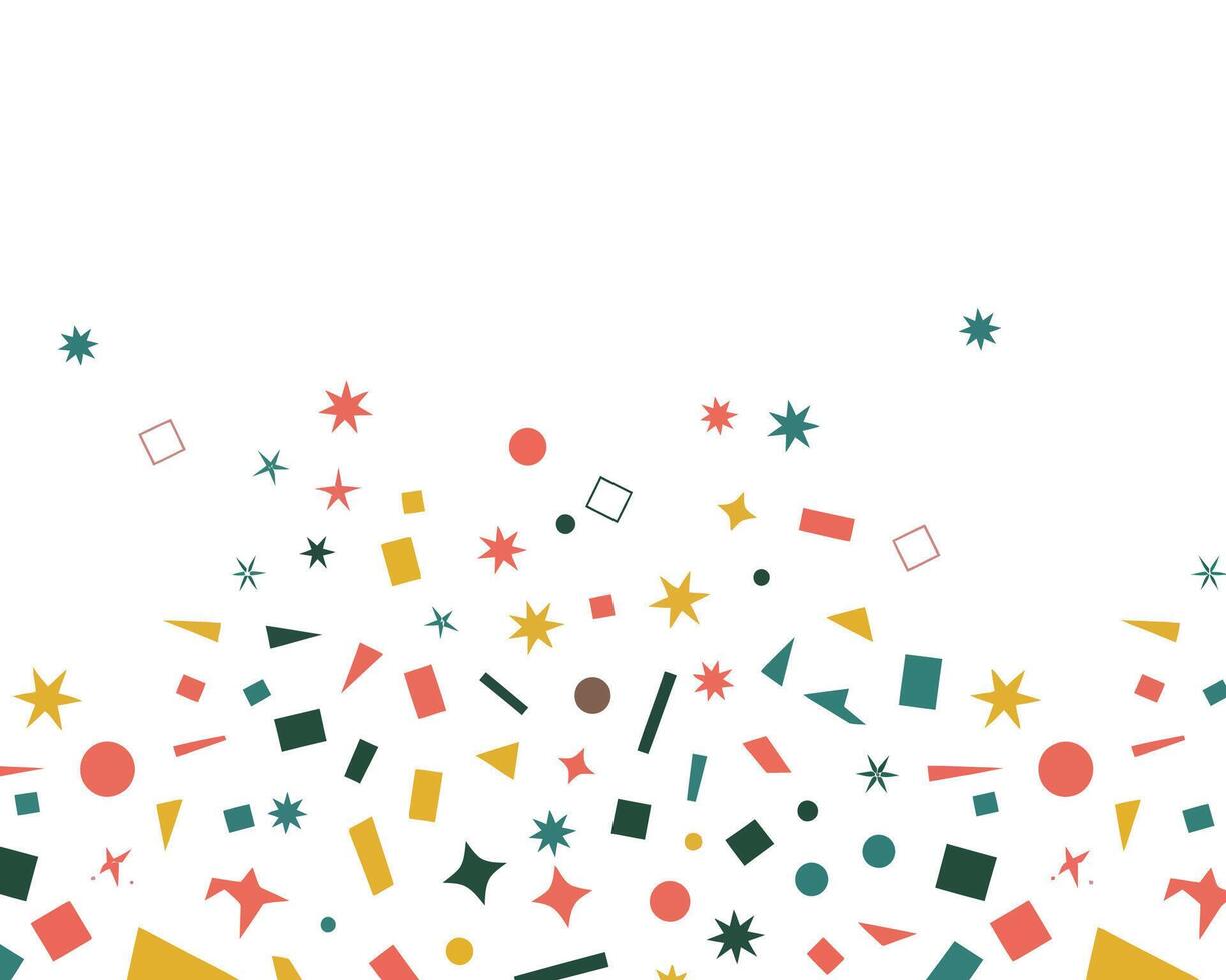 Festive Confetti Silhouettes Set vector