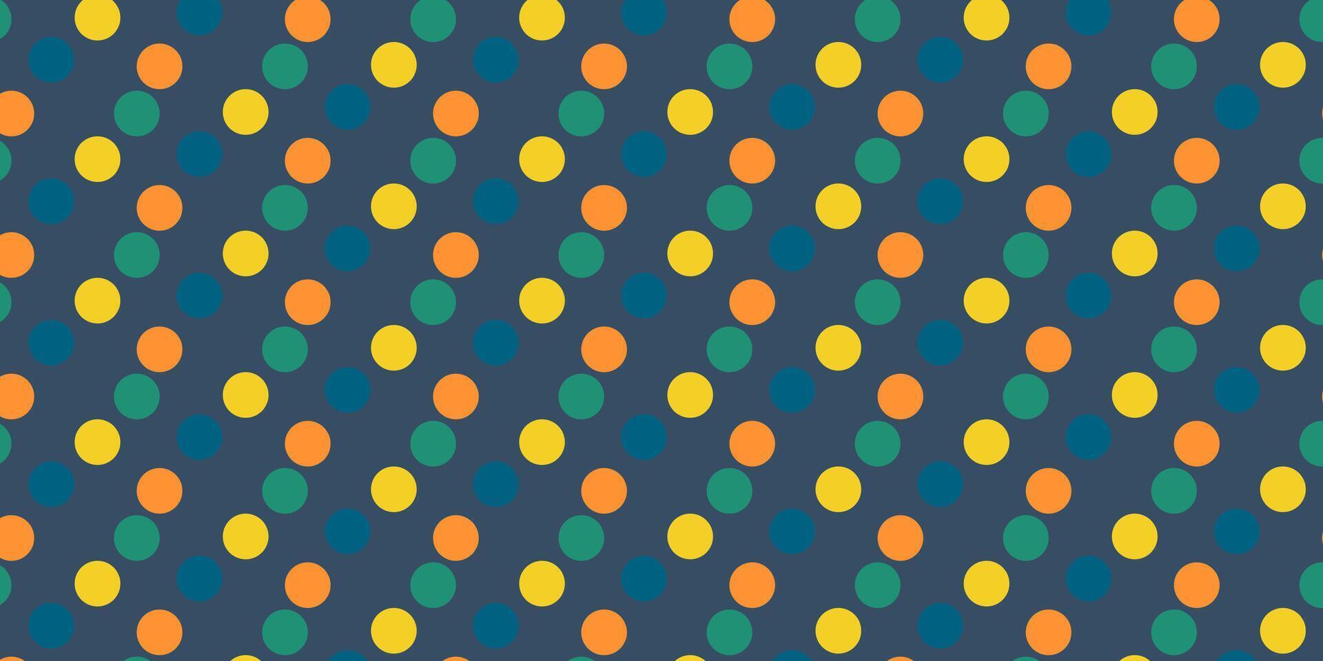 a pattern with colorful dots on a dark background vector