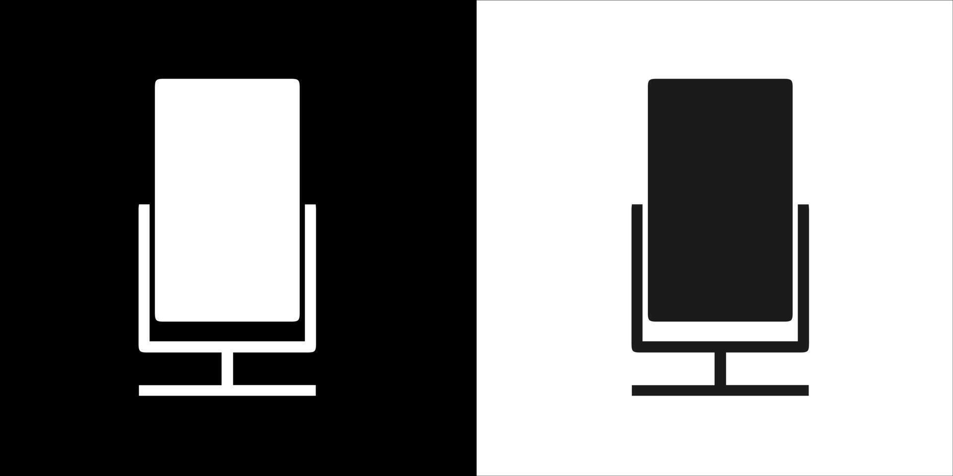 a black and white icon of a microphone vector