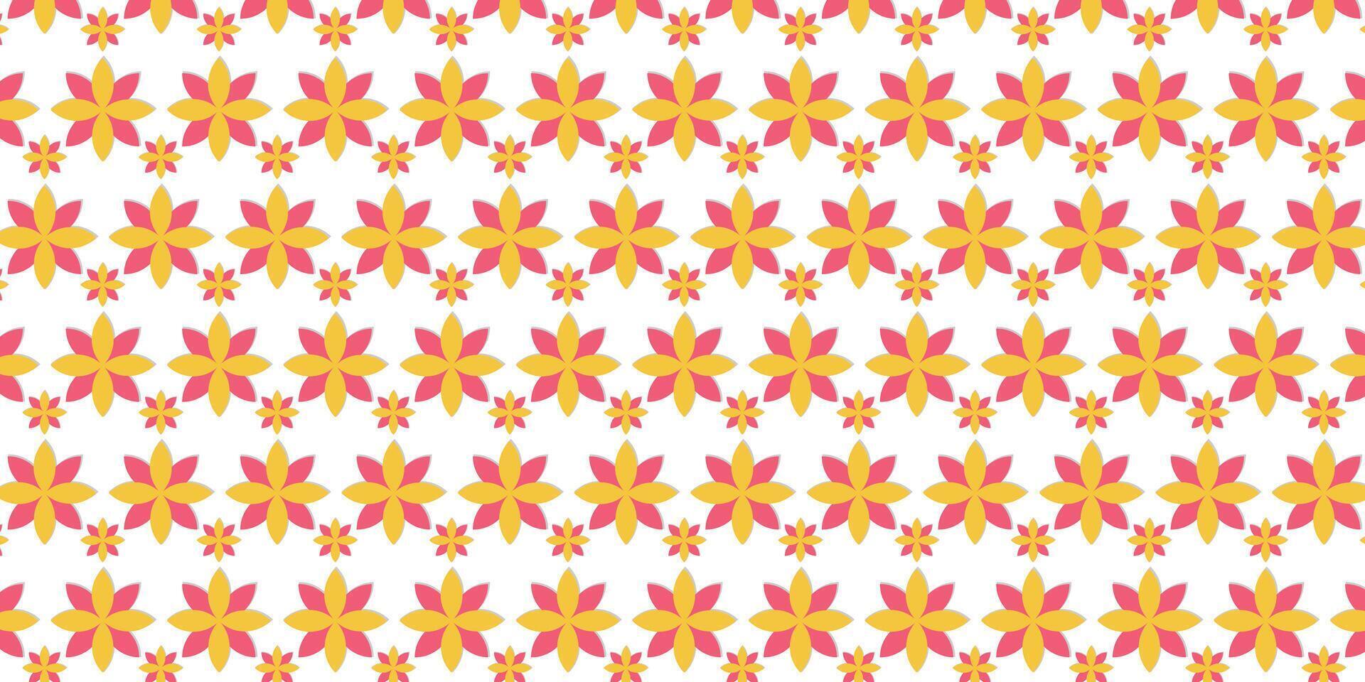 a pattern background with yellow and orange flowers vector