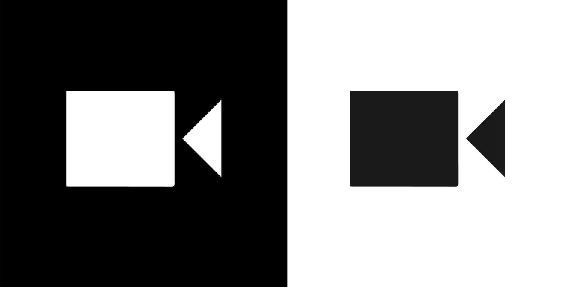 camera icon in black and white vector